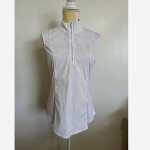 ASMAR EQUESTRIAN White Sleeveless Show Shirt Large